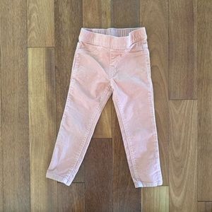 H&M Toddler Girls Pink Corduroy Treggings Pants Leggings 2T
